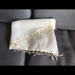 Sheer Beaded Crinkle Valance